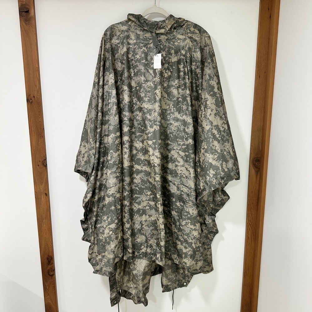 ORC US Military ACU Digital Camo Wet Weather Poncho Ripstop Nylon OS